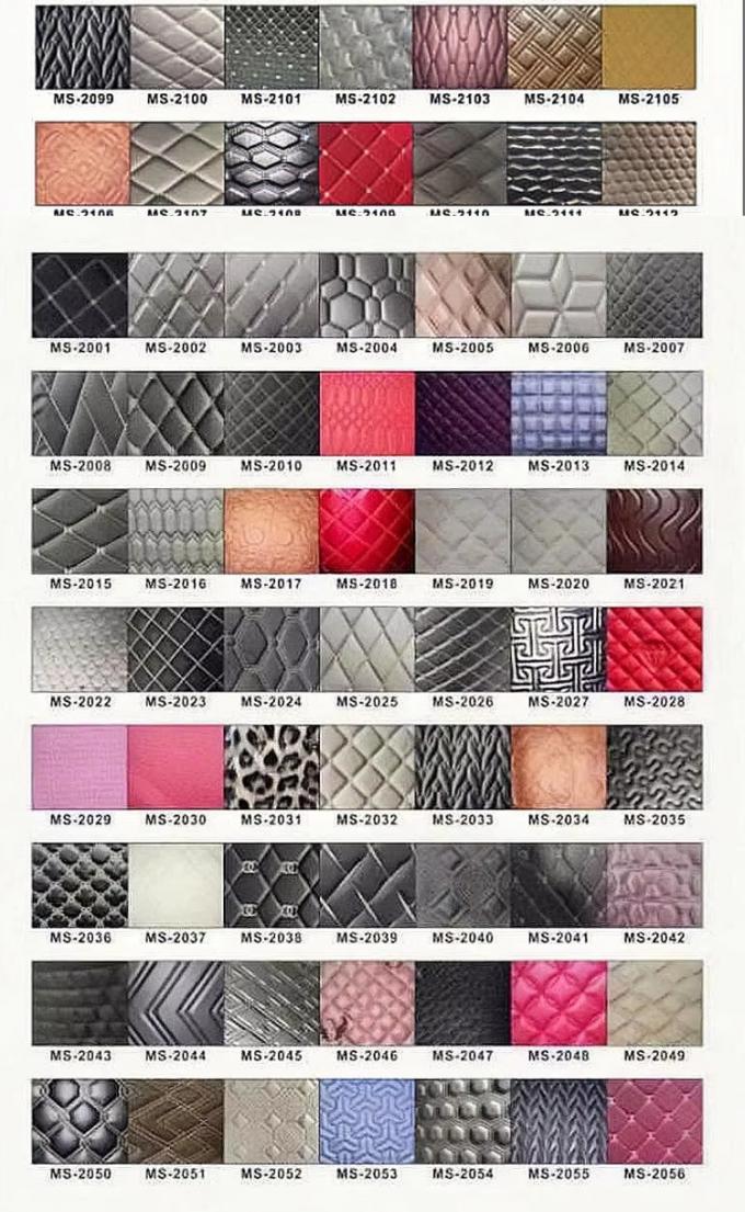 سفارشی ۷٫۰ میلی متر ضخیم پکیج شده پی وی سی چرم مصنوعی بروکرده شده ابریزه شده کشش پولیوریتان فوم صندلی ماشینی کفپوش های تزئینی 5