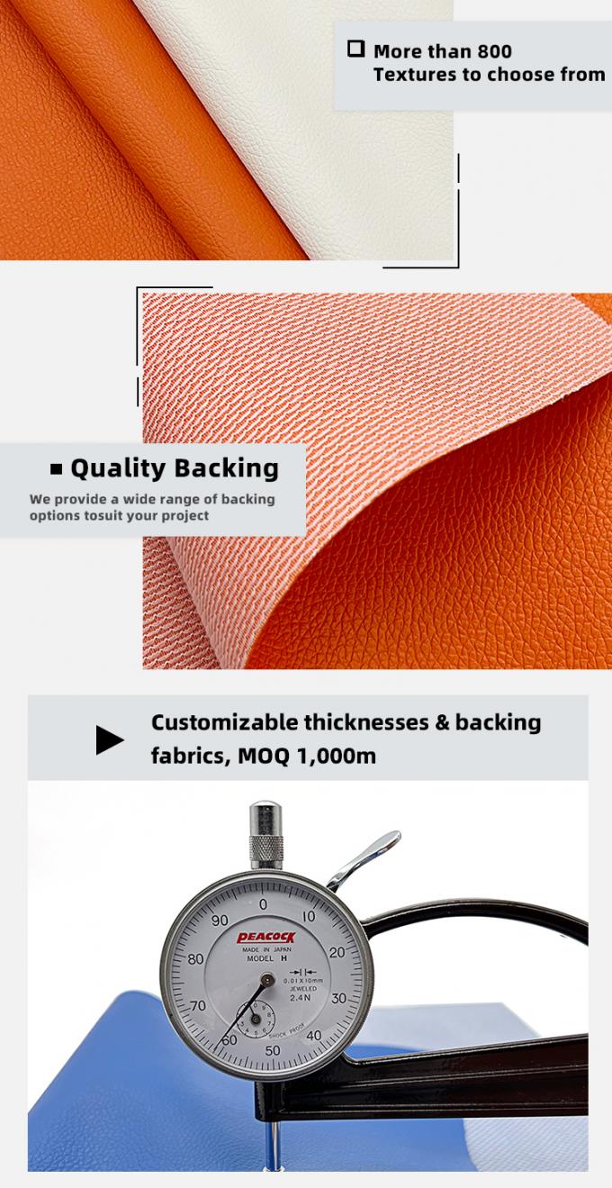 کارخانه عمده فروشی PVC 0.6mm Litchi بافت پوسته جعلی پوسته مصنوعی مصنوعی برای صندلی ماشین کیف کف پا تزئینی 5