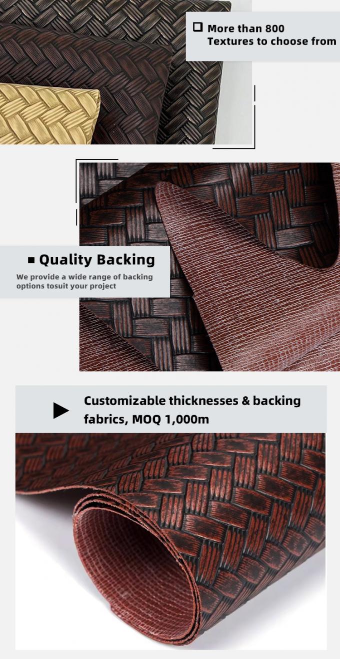 بزرگ پی وی سی مت الگو بافت چرم مصنوعی مصنوعی بسته بندی کیف پول جعبه کفش دفترچه یادداشت پارچه چرم مصنوعی 5