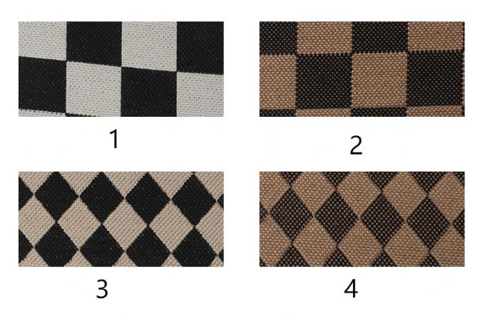 پارچه کتان شطرنجی ضخامت 1.0 میلی&zwnj;متر، ضدآب، کشسان، کرک&zwnj;دار، فضای باز، برای مبل، کیف، کمربند ایمنی صندلی ماشین، چرم مصنوعی بافته شده 11