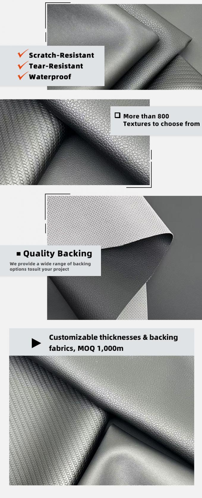 چرم مصنوعی 160 سانتی متری برای تشک های ماشین صندلی اتومبیل ضد خراش ضد آب PVC نقاشی 5