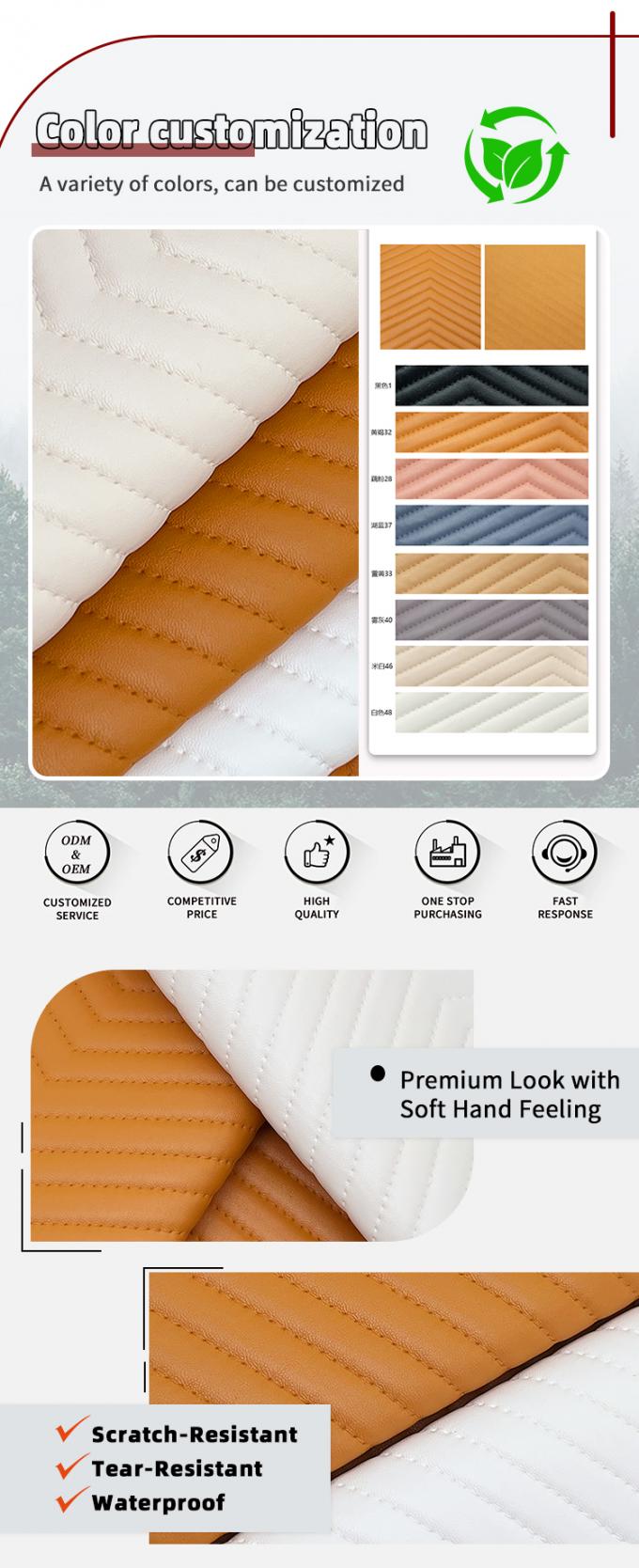 1.8mm ضخیم PVC برگهای برگه دار شده نوار های مصنوعی چرم مصنوعی ضد آب کیسه تشک میز کفش کیف پول تزئین کمربند کاناپه 4