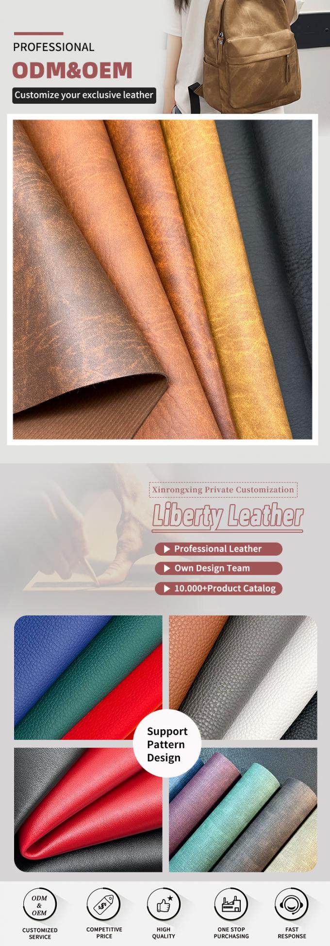 1.4mm PVC بافت فیل پوست مصنوعی مصنوعی برای کیف کیف پول لوازم خانگی مبل مواد چرم جعلی 4