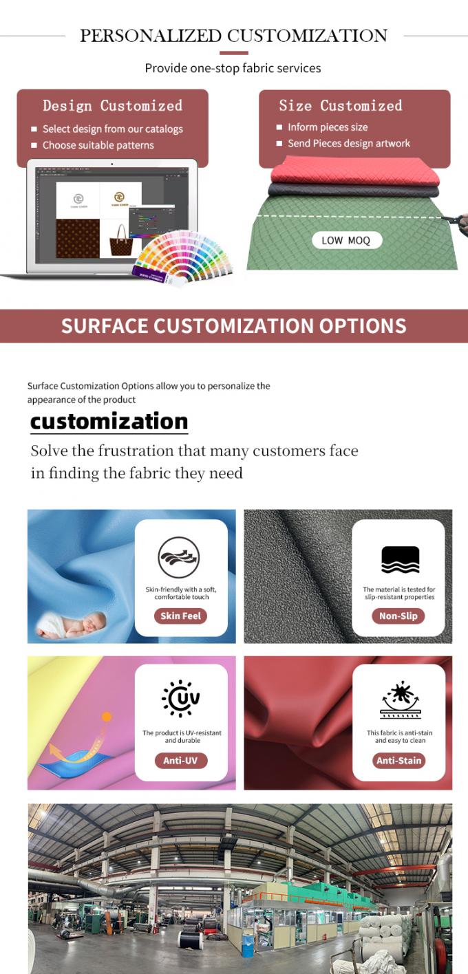 1.4mm PVC بافت فیل پوست مصنوعی مصنوعی برای کیف کیف پول لوازم خانگی مبل مواد چرم جعلی 7