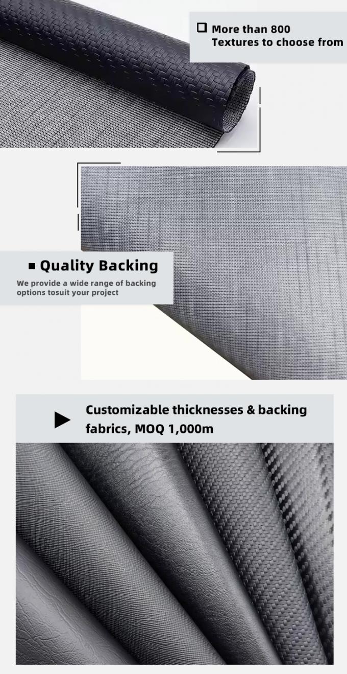 پی وی سی مات طرح های دانه بافت شده صندلی چرم مصنوعی مبل کفش ماشین کفپوش نقلی چرم 5