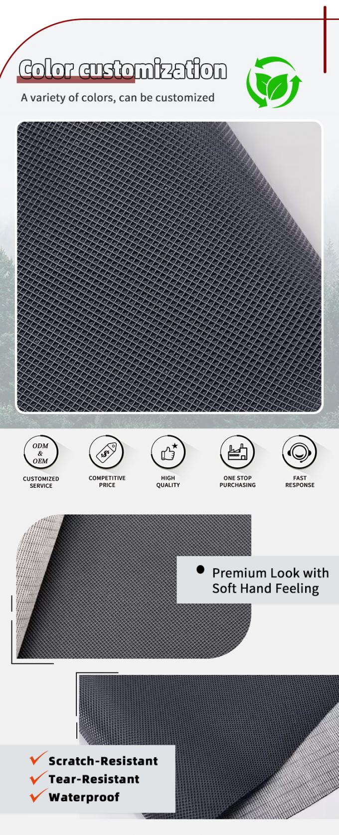 چرم پی وی سی مقاوم در برابر سایش برای صندلی های خودرو و مبلمان 4