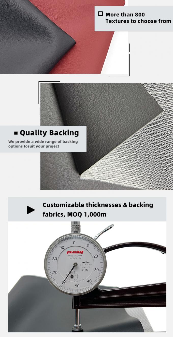 چرم مصنوعی برجسته ناپا PVC ضد آب مقاوم در برابر سایش 54 اینچ عرض 5
