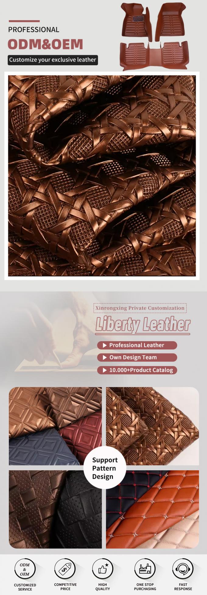 پارچه پوست مصنوعی PVC برای صندلی های ماشین و مبلمان 4