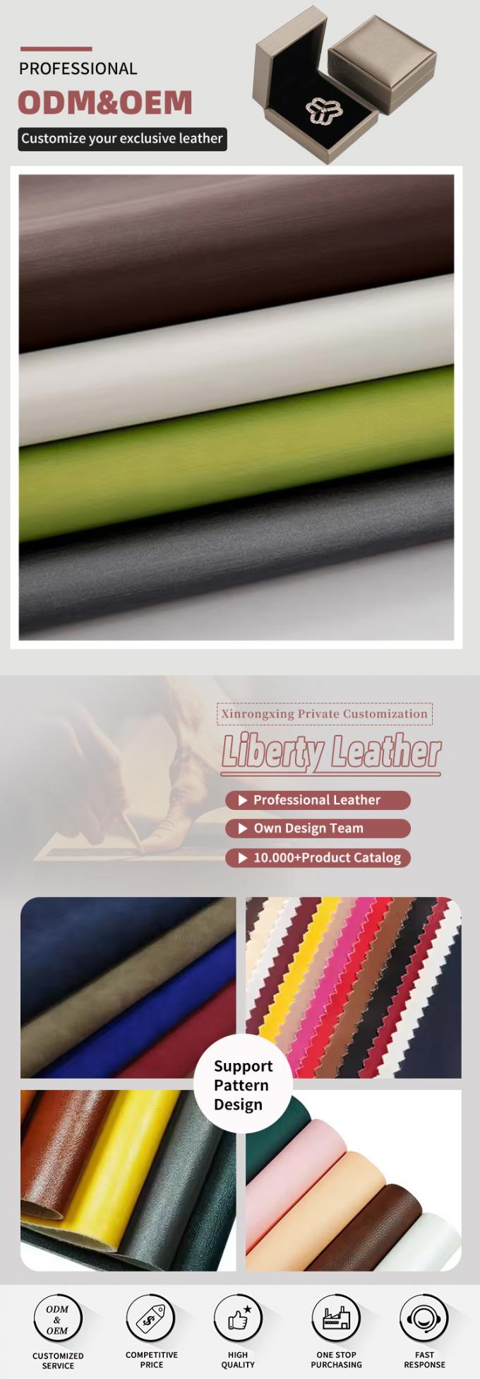 PU 0.5 غیر بافته ابریشم پوست ساده کیف پول جعبه کفش Ntoebook آلبوم عکس چرم پارچه مصنوعی چرم جعلی 4