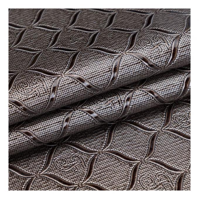 عمده فروشی عمده فروشی Pvc روشن الگوی هندسی بسته بندی پوست مصنوعی کیف پول جعبه دفترچه یادداشت پارچه چرم جعلی 9