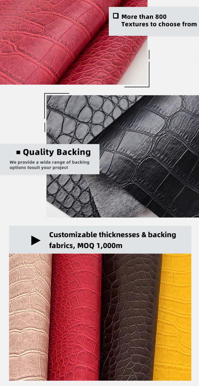 PVC بامبو دانه پوست مصنوعی مصنوعی کیف پول جعبه کفش Ntoebook پارچه چرم جعلی 5