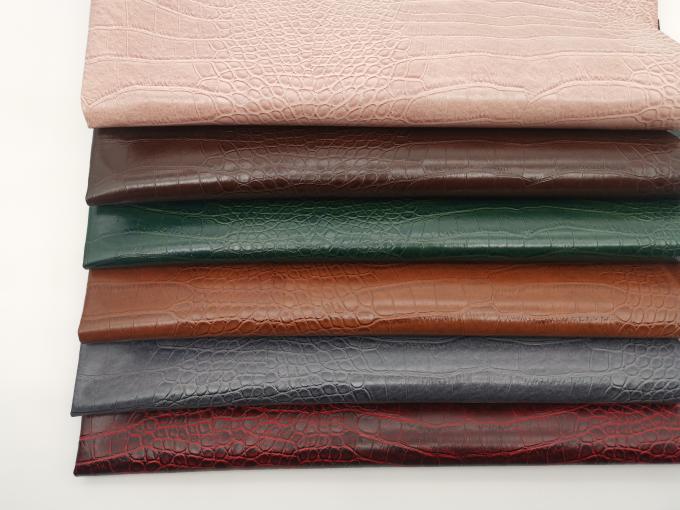 پی وی سی دانه تمساح پوست مصنوعی کیف پول جعبه کفش Ntoebook پارچه چرم جعلی 5