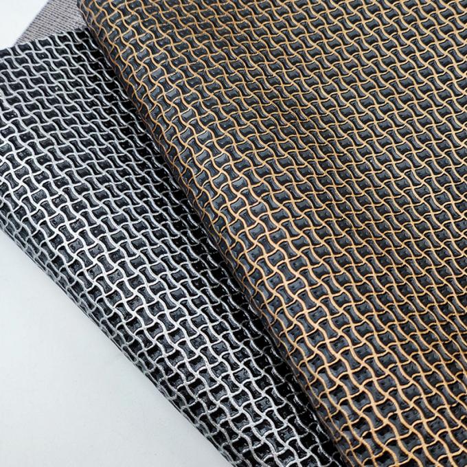 پی وی سی سیم ابریشم طلایی دانه الگوی هندسی پوست مصنوعی کفش کیف های یادداشت تزئینات Placemat پارچه پوست 6