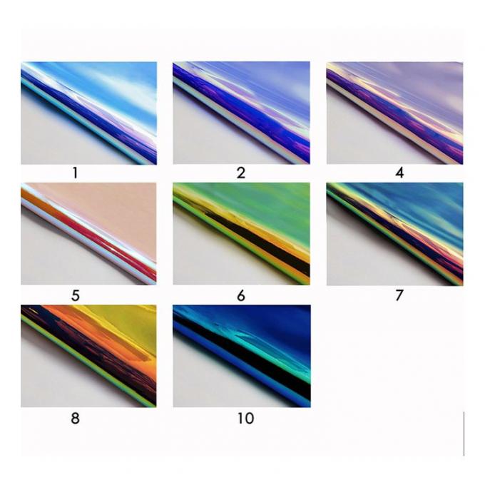 چرم مصنوعی رنگین&zwnj;کمانی هولوگرافی متالیک آینه&zwnj;ای رنگارنگ کیف کفش کیف دستی دفترچه یادداشت پارچه چرمی 14