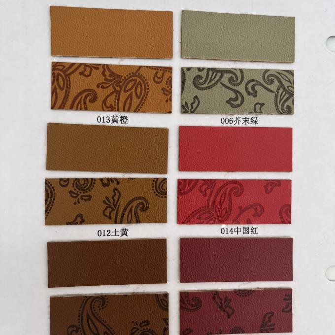 PU پوست مصنوعی فشرده شده برای کیسه کفش بسته بندی تخته میز پارچه پوست مصنوعی ساختگی 12