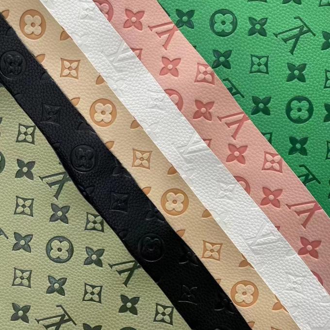 چرم مصنوعی برجسته تغییر رنگ مد PU وینیل سفارشی برای کیف کفش، حصیر رومیزی، پارچه چرم مصنوعی 16