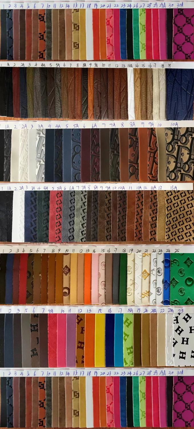 چرم مصنوعی برجسته تغییر رنگ مد PU وینیل سفارشی برای کیف کفش، حصیر رومیزی، پارچه چرم مصنوعی 19