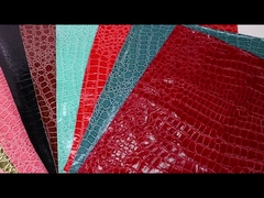 طرح بلند درخشنده Pvc چرم مصنوعی مدل حیوانات کفش و کیف ها پارچه چرم جعلی